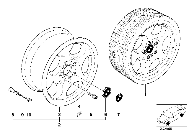 1994 BMW 318i M Contour Diagram