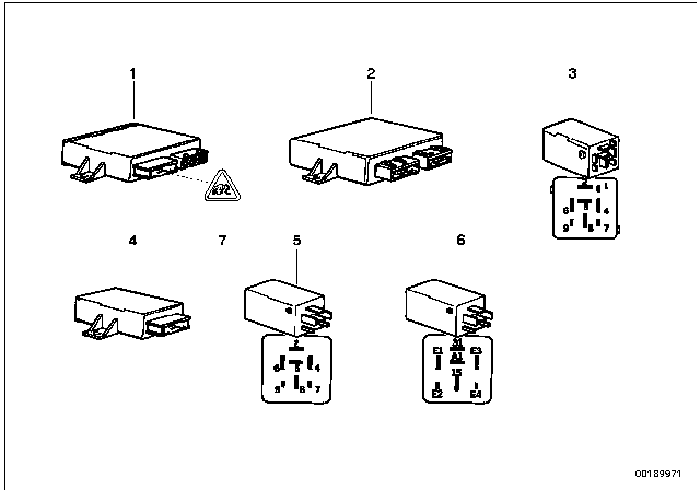 1998 BMW M3 Body Control Units And Modules Diagram 1