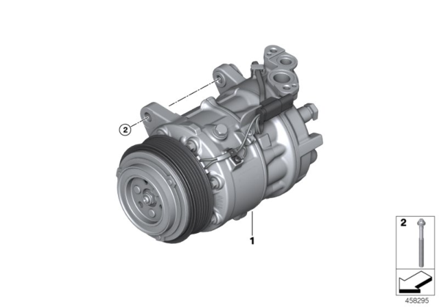 RP A/C COMPRESSOR W/O MAGNET Diagram for 64526995919