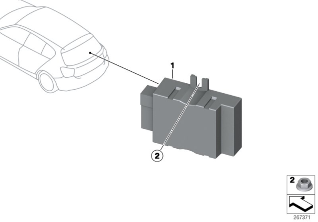 2014 BMW 328i xDrive Control Unit For Fuel Pump Diagram