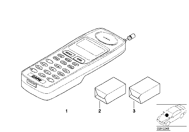 1997 BMW 318i Installing Set Car Telephone Diagram