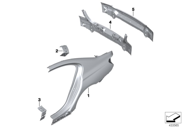 2017 BMW 740i Side Panel / Tail Trim Diagram