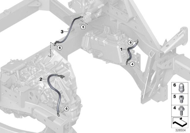 2020 BMW i8 Battery / Starter Ground Cable Diagram