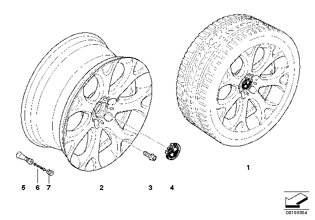 2007 BMW X5 BMW LA Wheel, Y-Spoke Diagram 3