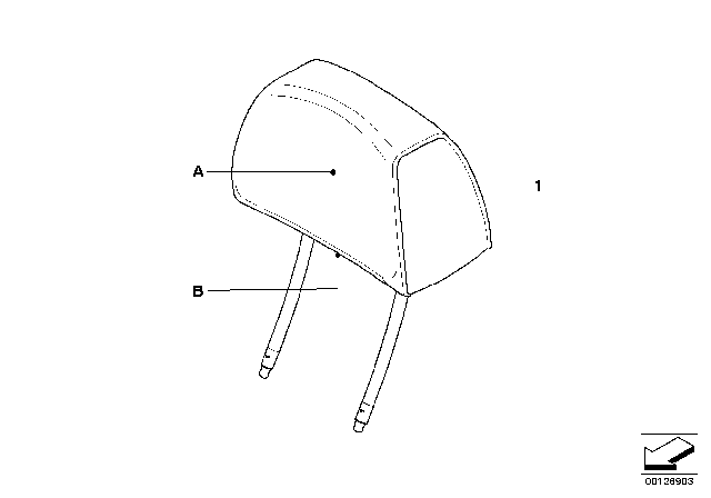 2002 BMW 745Li Individual Headrest Diagram 4