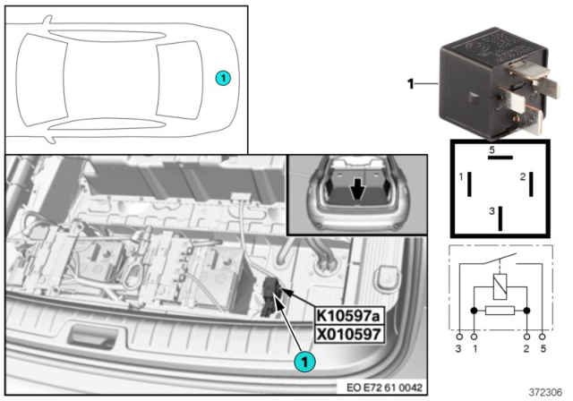 2010 BMW X6 Relay, Terminal Diagram 2