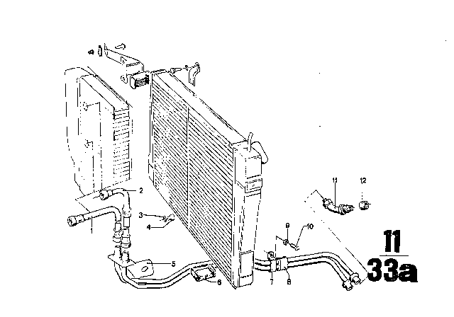 1970 BMW 2800CS Transmission Oil Cooling Diagram