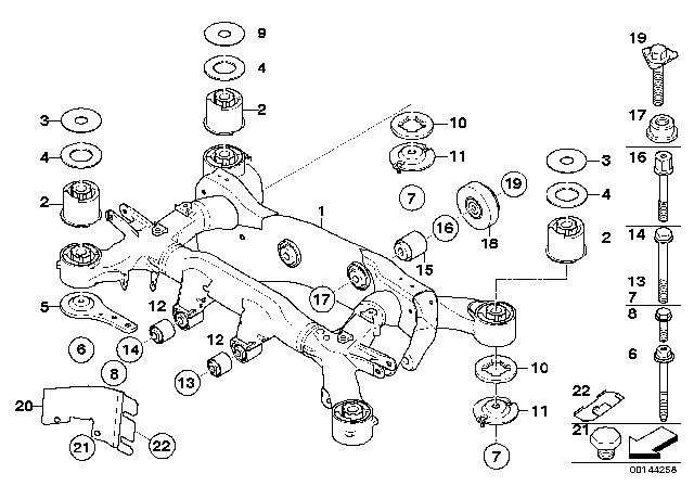 2006 BMW 750Li Rear Axle Carrier Diagram