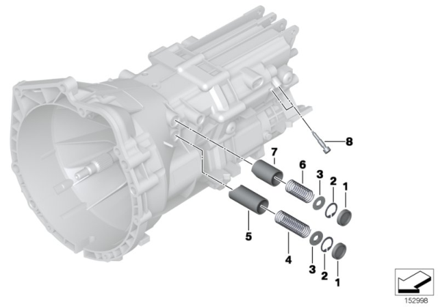 2008 BMW 128i Gearshift Parts (GS6-17BG) Diagram