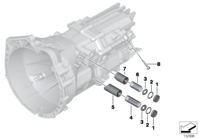 2007 BMW 328i Gearshift Parts (GS6-17BG) Diagram