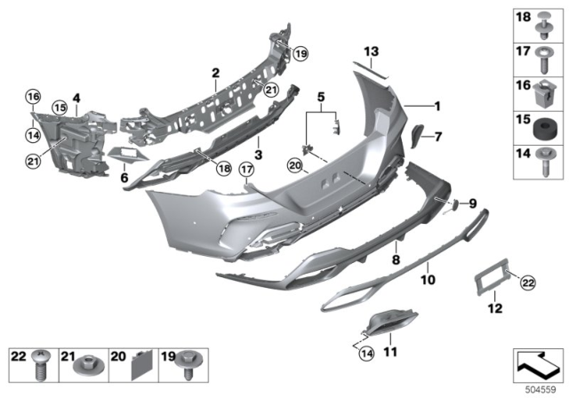 2020 BMW 840i Gran Coupe M Trim Panel, Rear Diagram