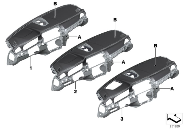 2015 BMW M5 TRIM PANEL DASHBOARD, LEATHE Diagram for 51458034679