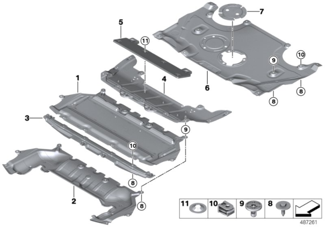 2020 BMW 840i xDrive Gran Coupe Underbonnet Screen Diagram