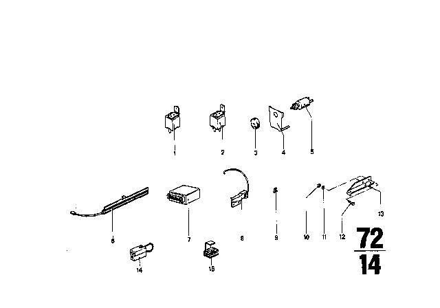 1973 BMW 2002 Safety Belt Warning Diagram 2