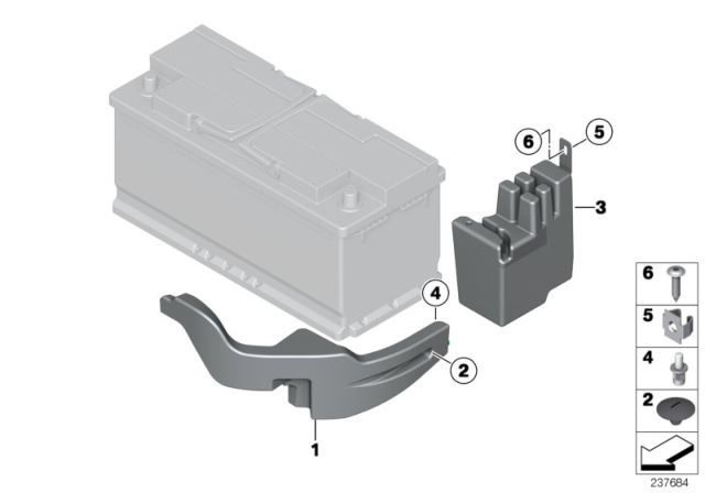 2012 BMW M6 Battery Crash pad Diagram