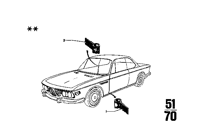 1974 BMW 3.0CS Edge Protection / Rockers Covers Diagram 2