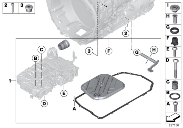 2013 BMW 760Li REPAIR KIT SELECTOR ROD Diagram for 24507624191