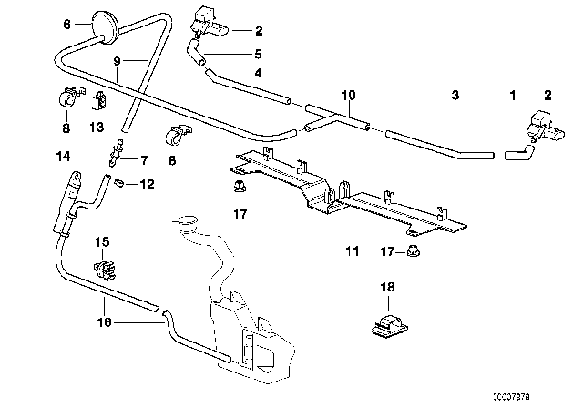 1999 BMW 750iL Single Parts For Windshield Cleaning Diagram 3