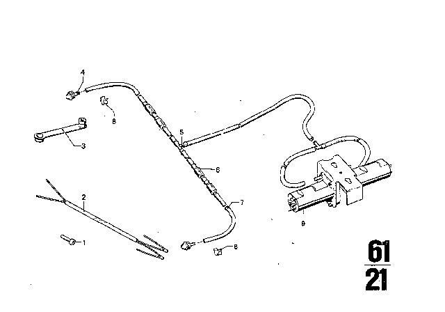 1972 BMW Bavaria Windshield Cleaning System Diagram 2