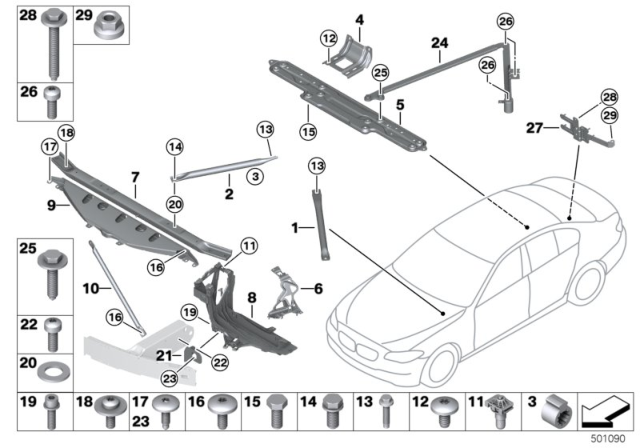 2013 BMW 750i Reinforcement, Body Diagram