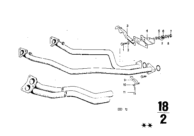 1969 BMW 2500 Cooling / Exhaust System Diagram 3