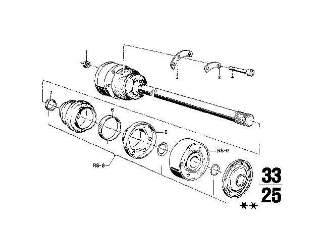 1971 BMW 1602 Reinforcement Diagram for 33211207094