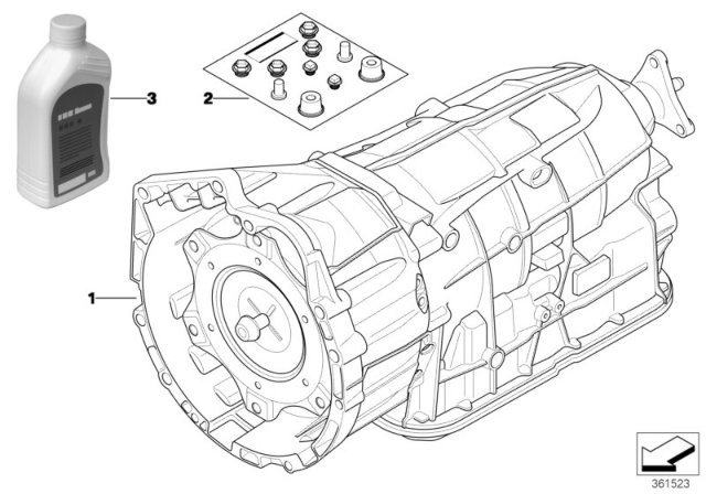 2009 BMW 128i Automatic Transmission GA6L45R Diagram