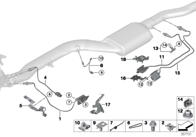 2014 BMW X5 Exhaust Sensors / Sensor NOX / SCR Diagram