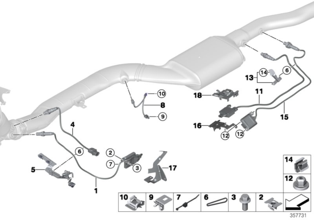 2015 BMW 535d Sensor Pm Diagram for 13628582025