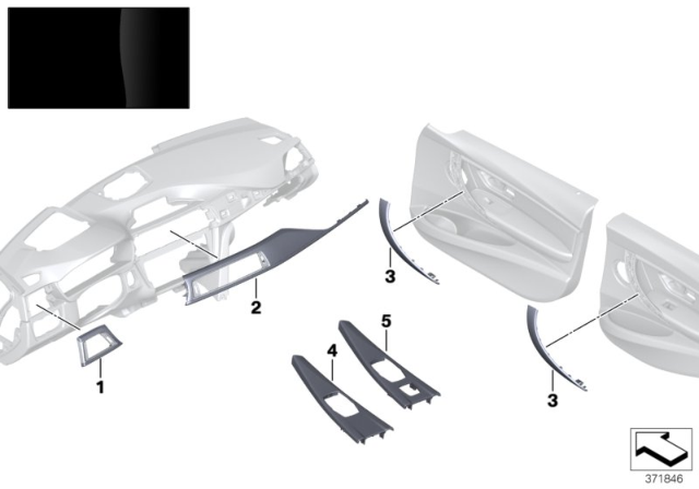 2014 BMW 428i Individual Wood, Pianolack Schwarz Diagram