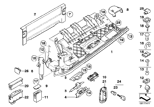 2012 BMW 328i Glove Box Diagram