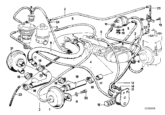 1983 BMW 320i Emission Control Diagram 1