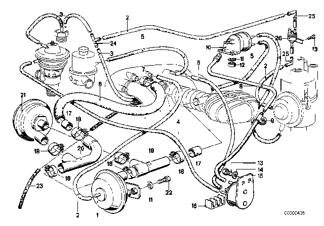 1977 BMW 320i Emission Control Diagram 1