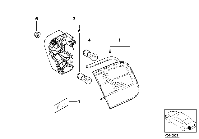 2000 BMW 323i Rear Light Diagram 3