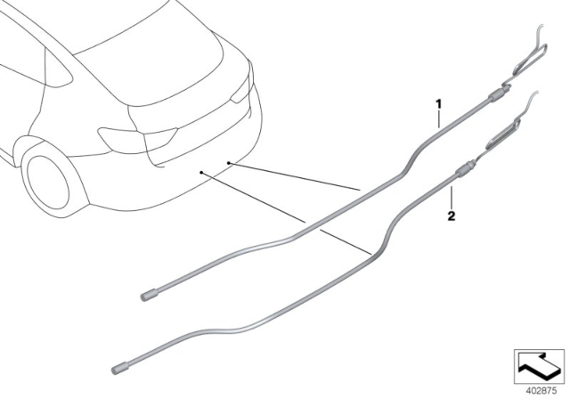 2015 BMW X6 Sensor Lead, Smart Opener, Top Diagram for 61357391045