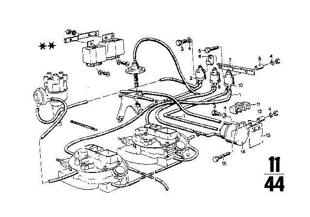 1973 BMW 3.0CS Vacuum Control Diagram 3