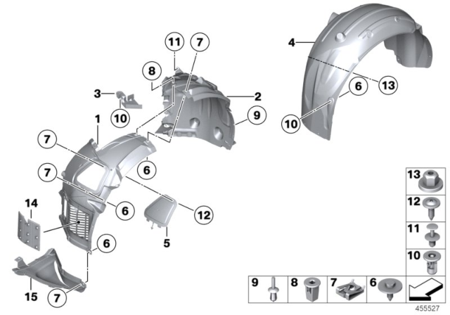 2010 BMW 535i Cover, Exhaust Air Duct, Right Diagram for 51717312834