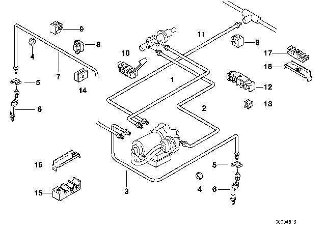 1998 BMW Z3 Brake Pipe Front ABS Diagram