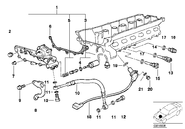 1994 BMW 325is Cylinder Head Vanos Diagram