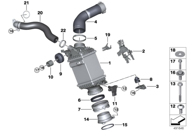 2019 BMW M850i xDrive Charge - Air Cooler Diagram