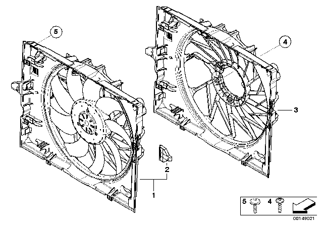 2009 BMW 650i Fan Shroud / Fan Diagram