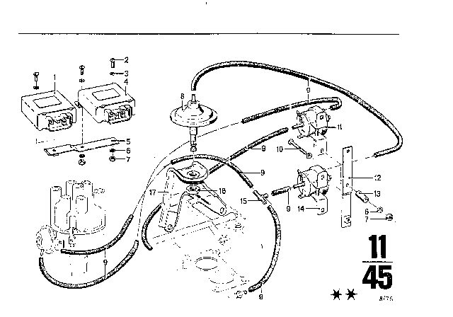 1974 BMW Bavaria Hex Nut Diagram for 11512077715