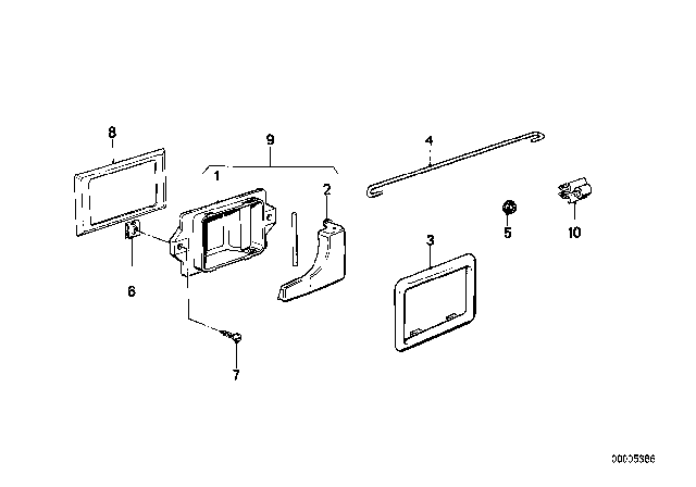 1979 BMW 733i Rear Door - Door Handle Diagram 1