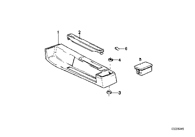 1989 BMW 325i Centre Console Diagram