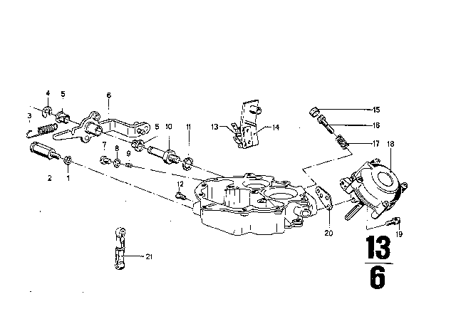 1973 BMW 3.0S Carburetor Cap / Piston / Float Diagram 5