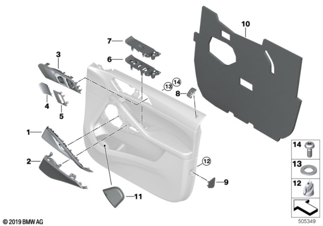2020 BMW X6 ACCENT MOLDING, FRONT LEFT Diagram for 51419891669