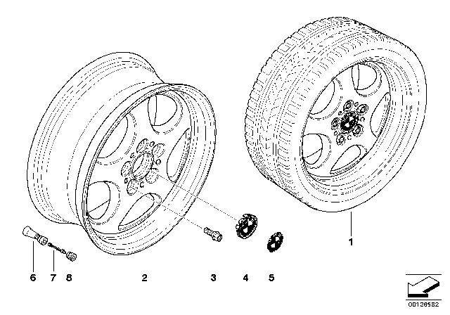 2004 BMW X3 BMW LA Wheel, Ellipsoid Styling Diagram