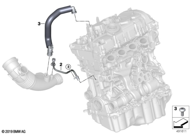 2020 BMW 330i VENT PIPE Diagram for 11158652442