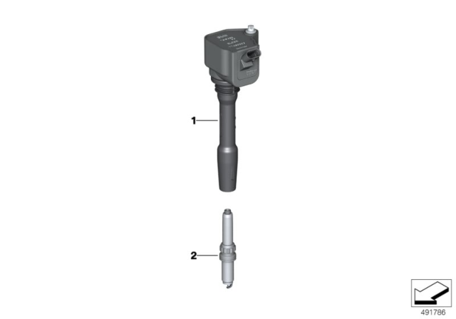 2020 BMW Z4 Ignition Coil / Spark Plug Diagram