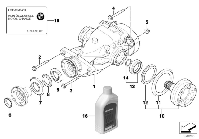 2009 BMW 650i Differential - Drive / Output Diagram